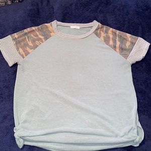 Green Camo Sleeve Shirt